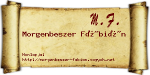 Morgenbeszer Fábián névjegykártya